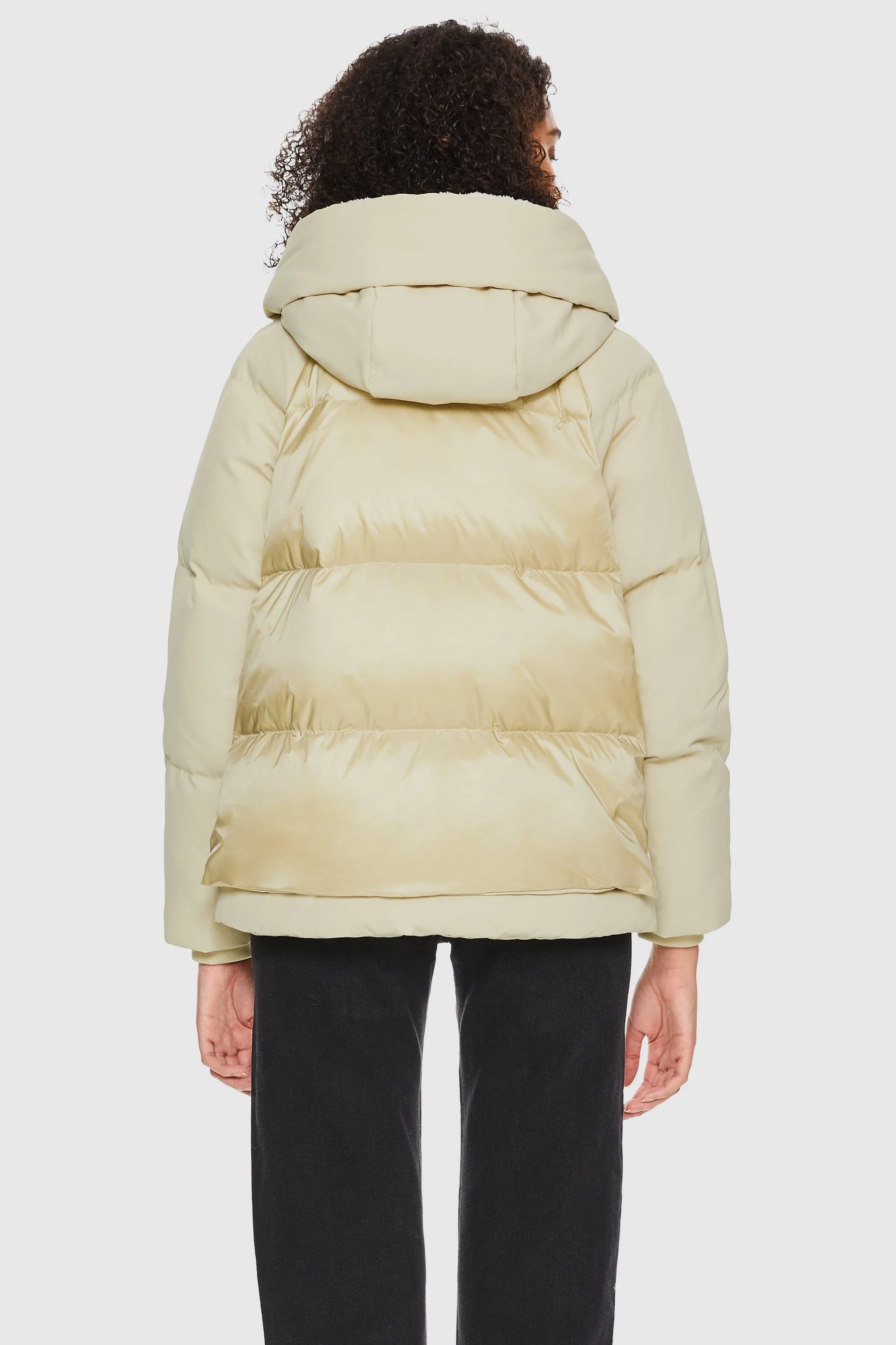 092 Colorlay Cropped Hooded Puffer Jacket