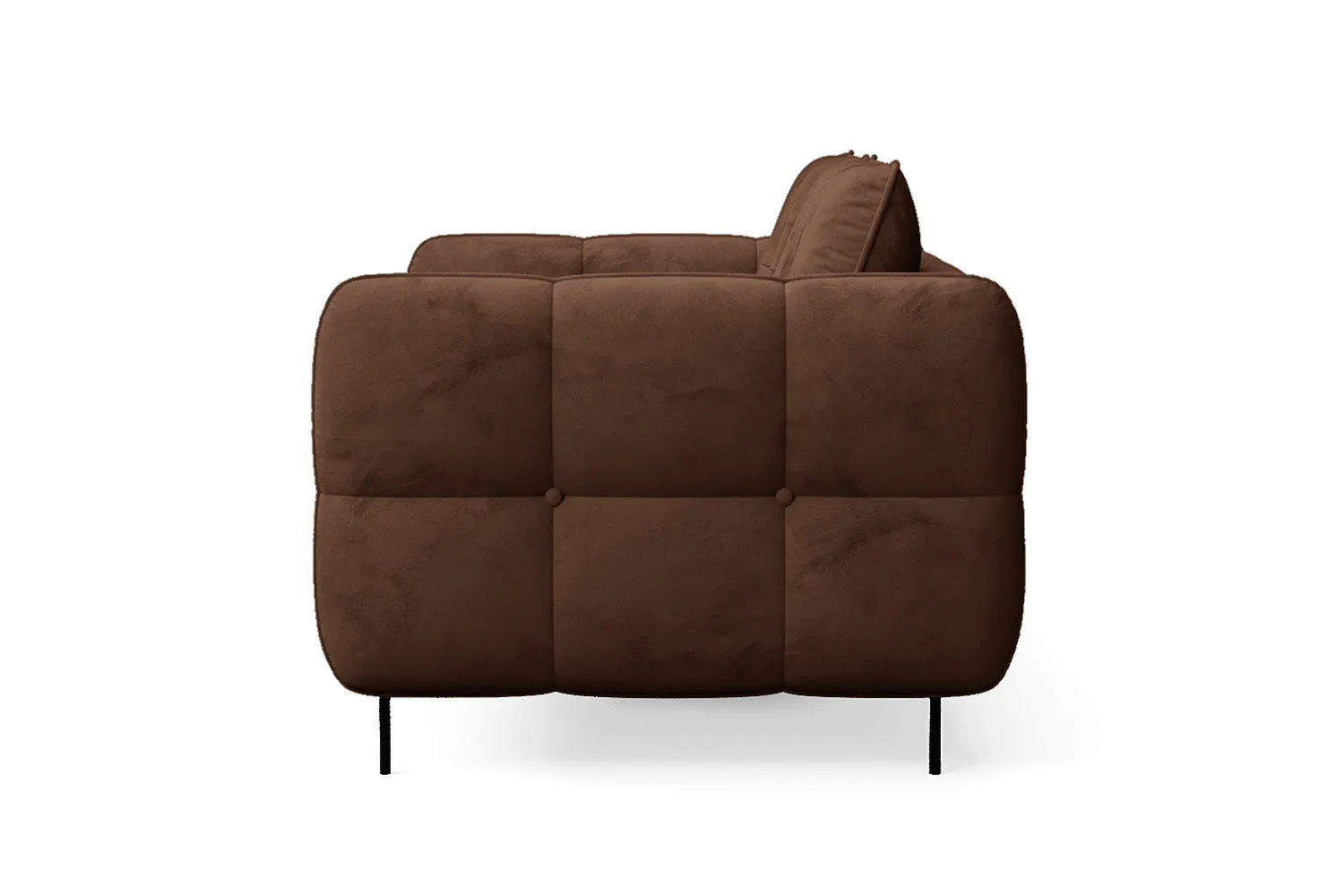 Anzio 2 Seater Sofa Coffee Brown Velvet