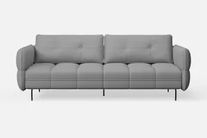 Anzio 3 Seater Sofa Grey Leather