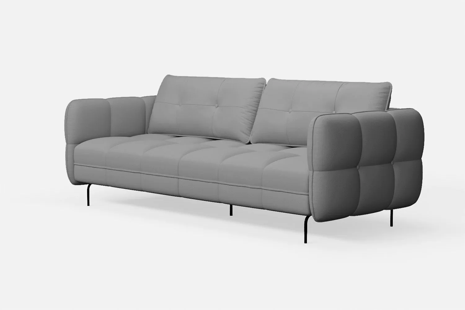 Anzio 3 Seater Sofa Grey Leather