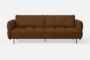 Anzio 3 Seater Sofa Walnut Brown Leather