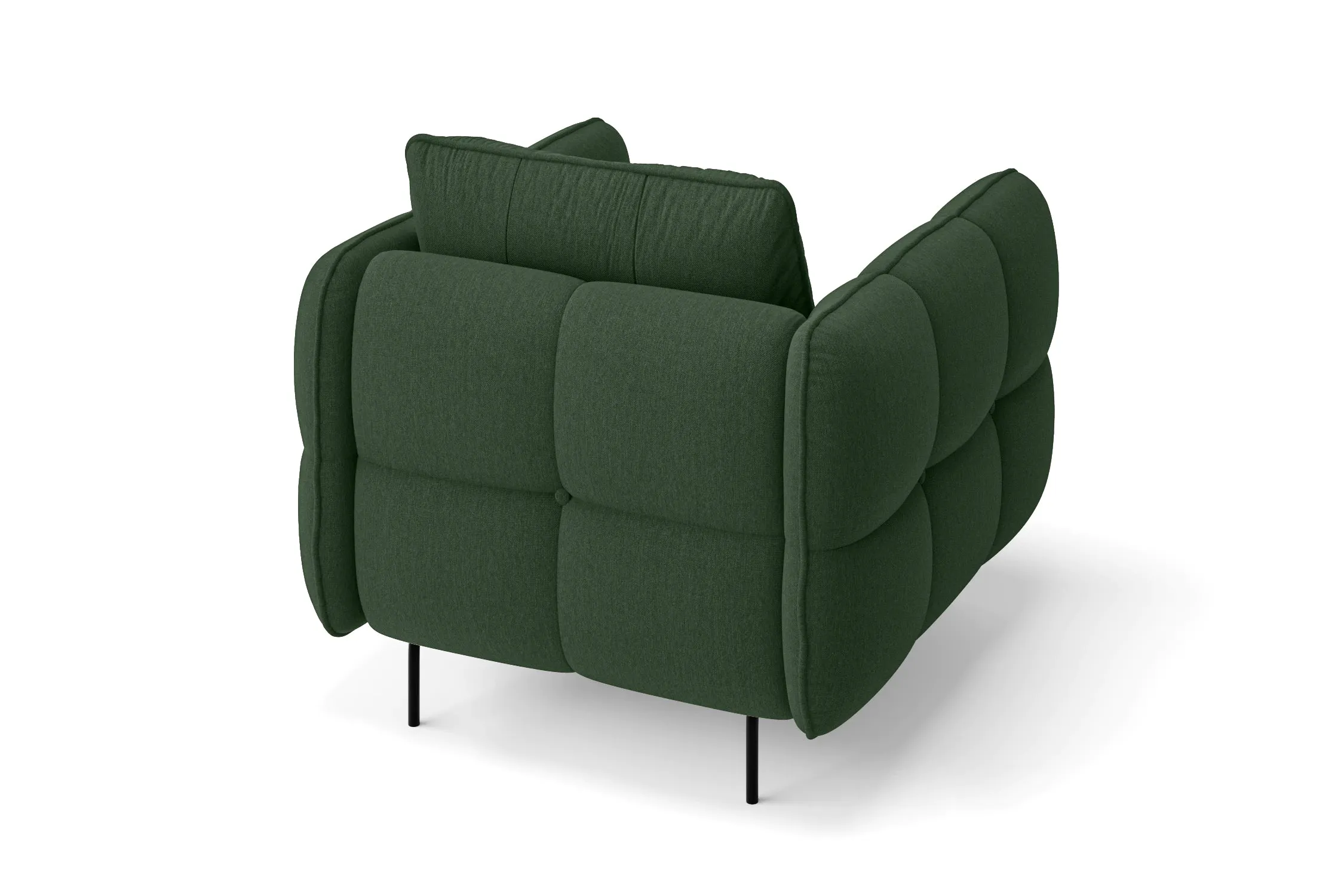 Anzio Armchair Forest Green Linen Fabric