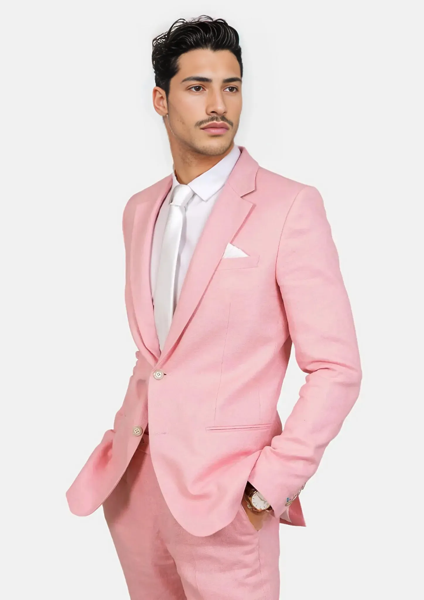 Astor Salmon Linen Jacket