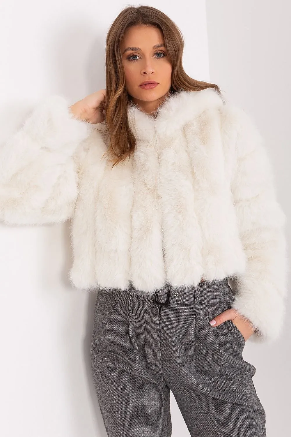 AT Fuzzy Cropped Jacket