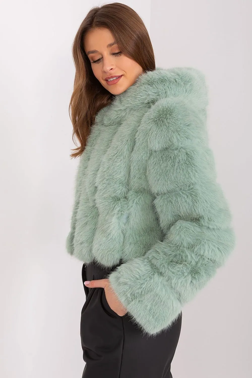 AT Fuzzy Cropped Jacket