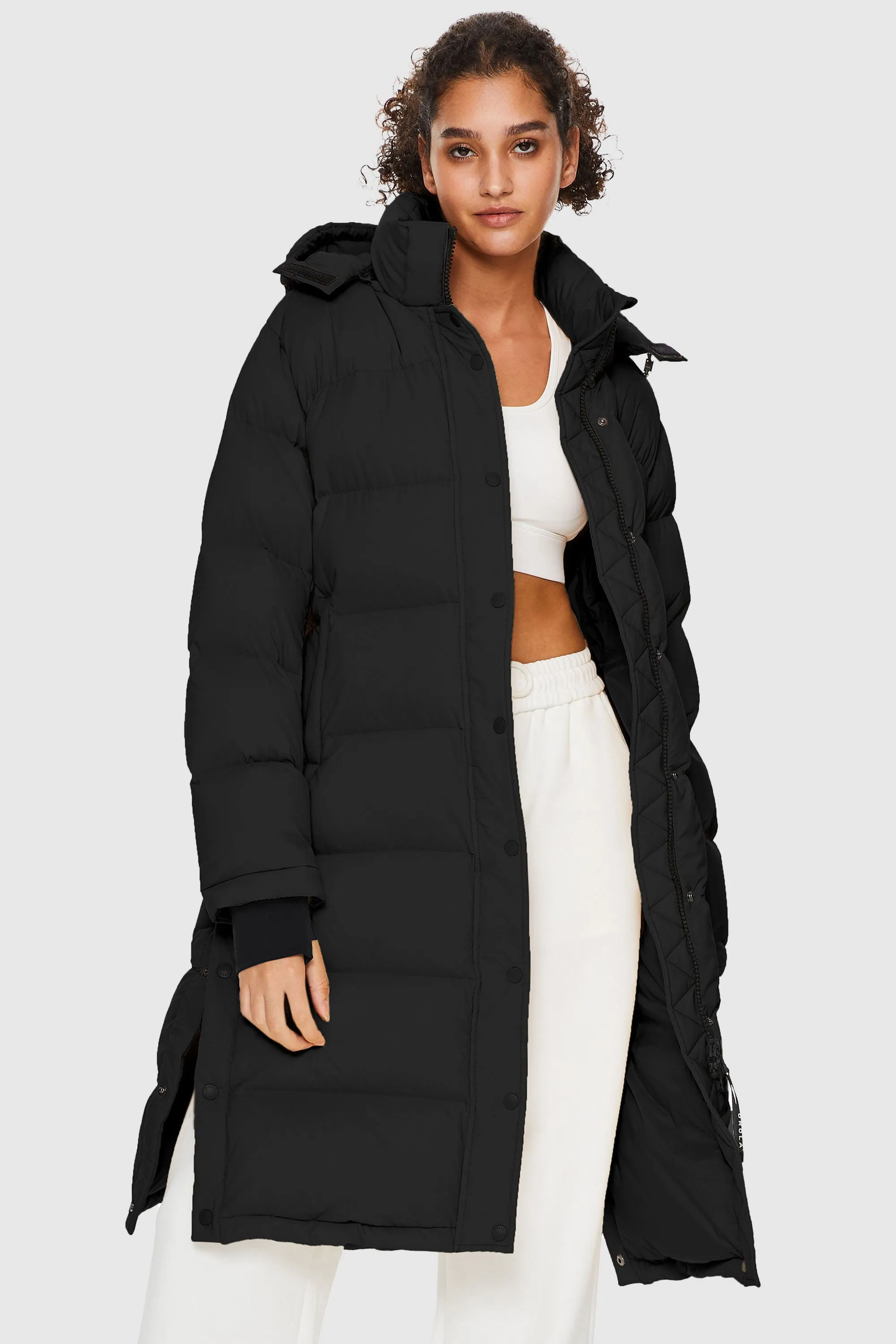 Aurora Long Detachable Hooded Down Jacket