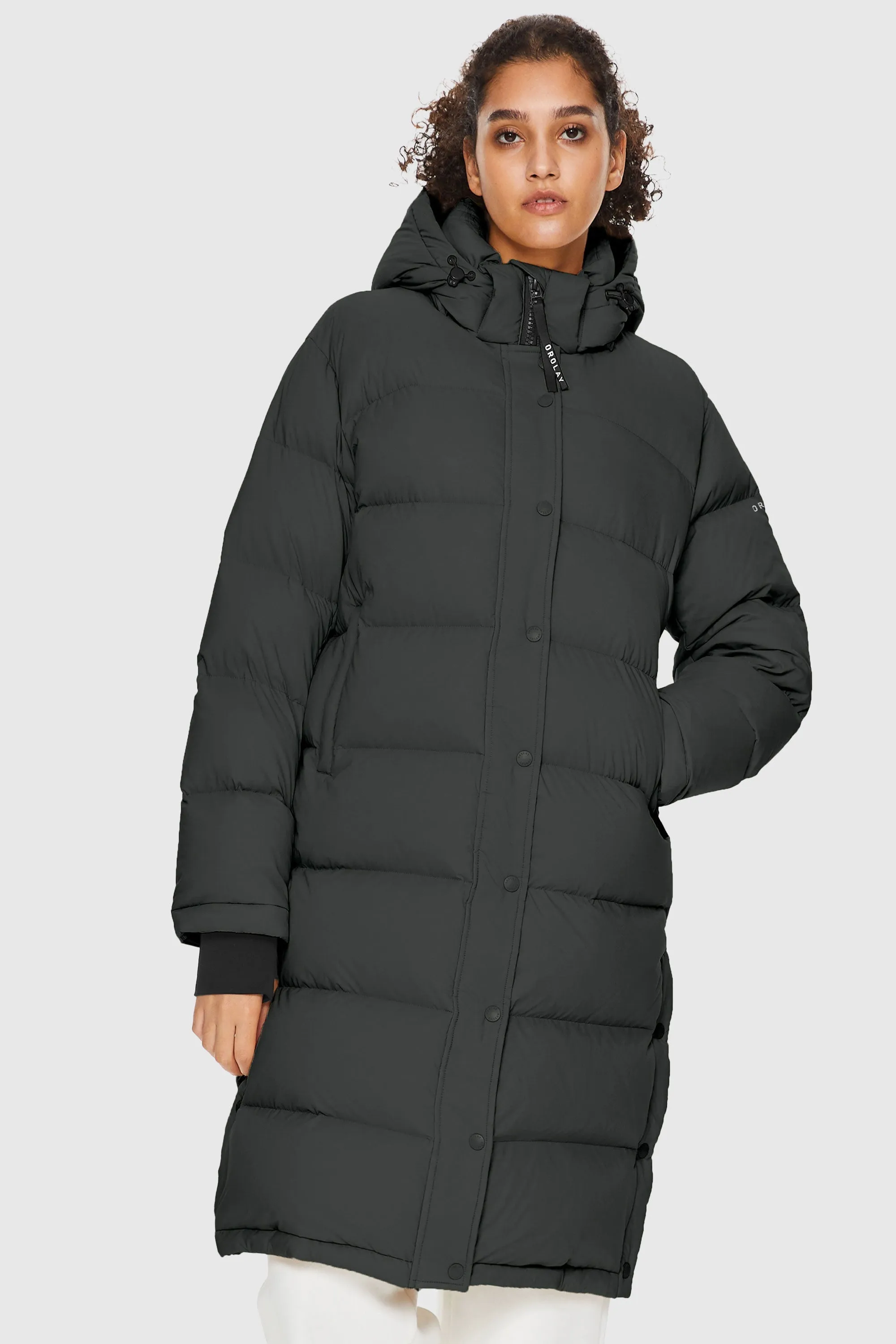 Aurora Long Detachable Hooded Down Jacket