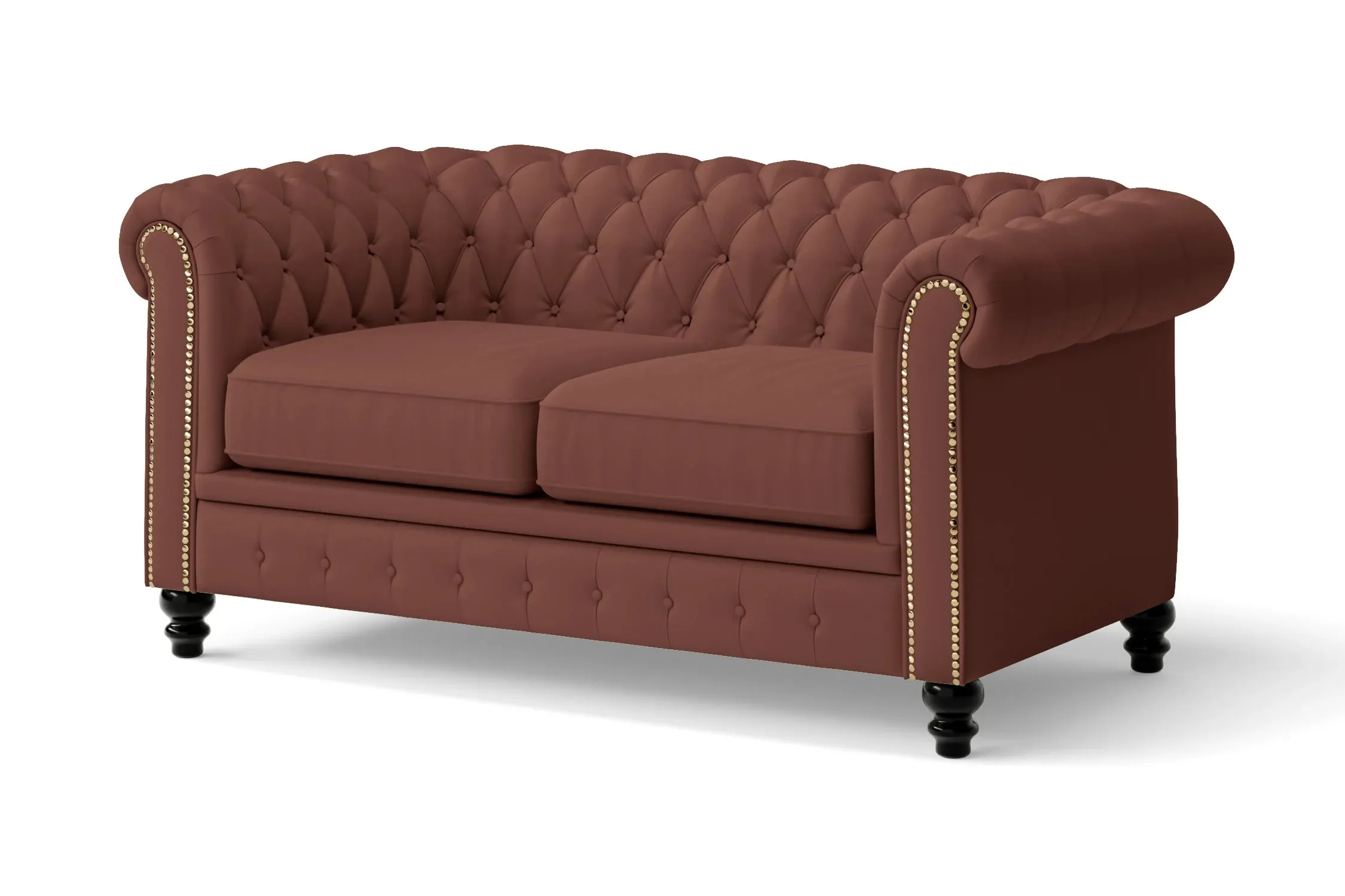 Aversa 2 Seater Sofa Mauve Leather