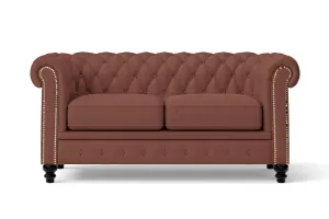 Aversa 2 Seater Sofa Mauve Leather