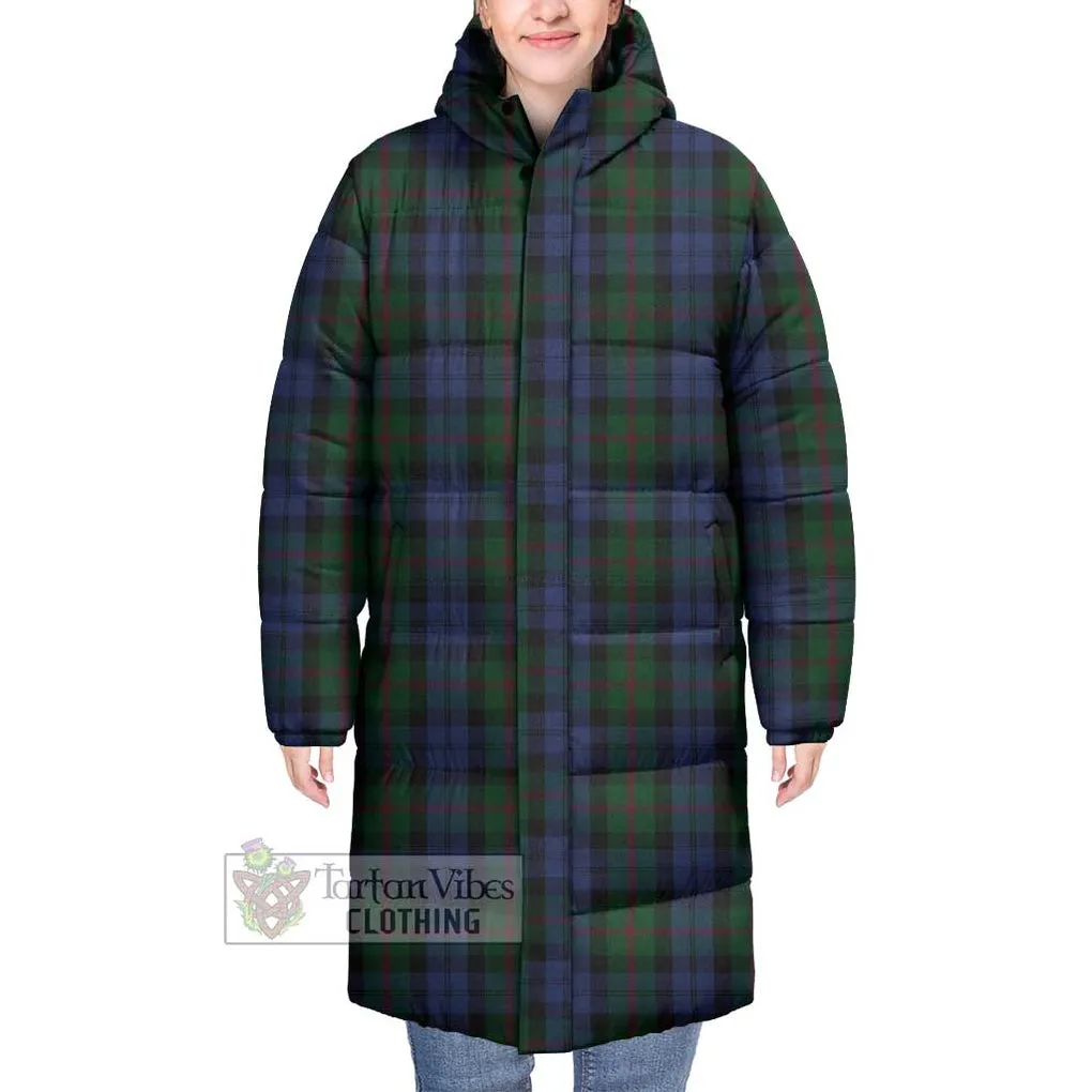 Baird Tartan Long Down Jacket