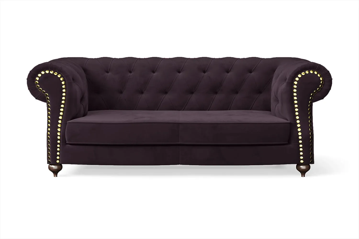 Bitonto 2 Seater Sofa Purple Velvet