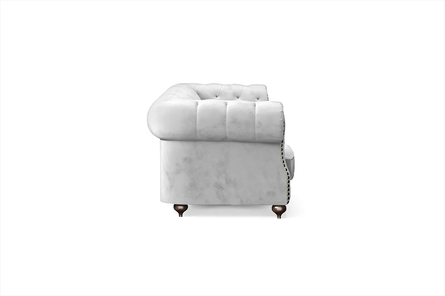 Bitonto 4 Seater Sofa White Velvet