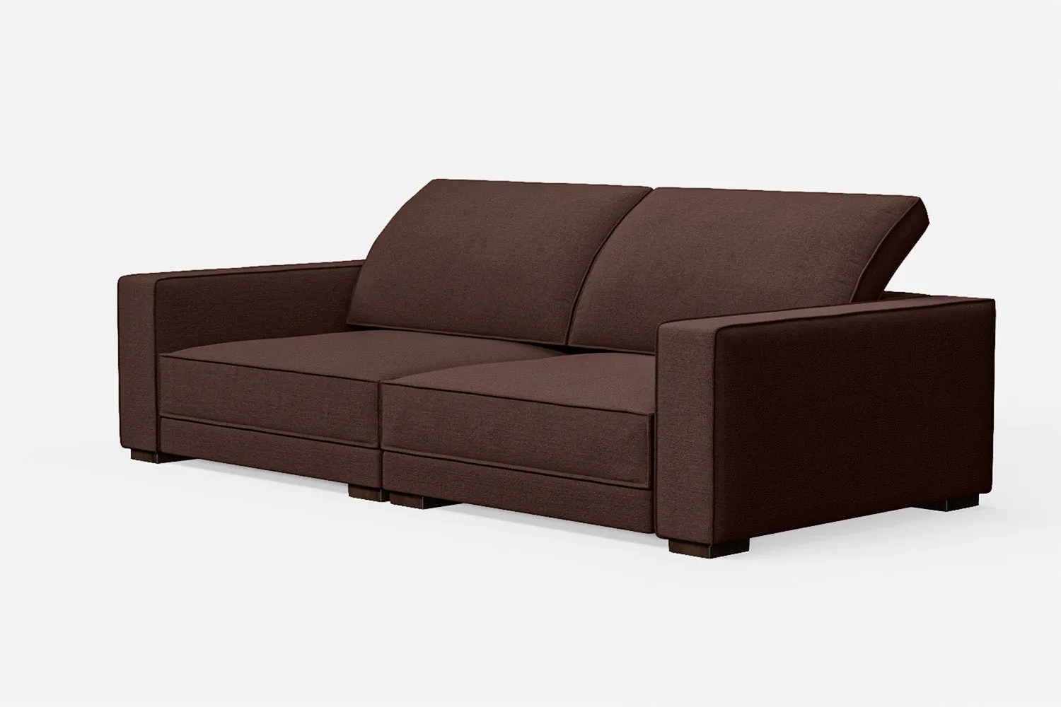 Bolzano 3 Seater Sofa Coffee Brown Linen Fabric