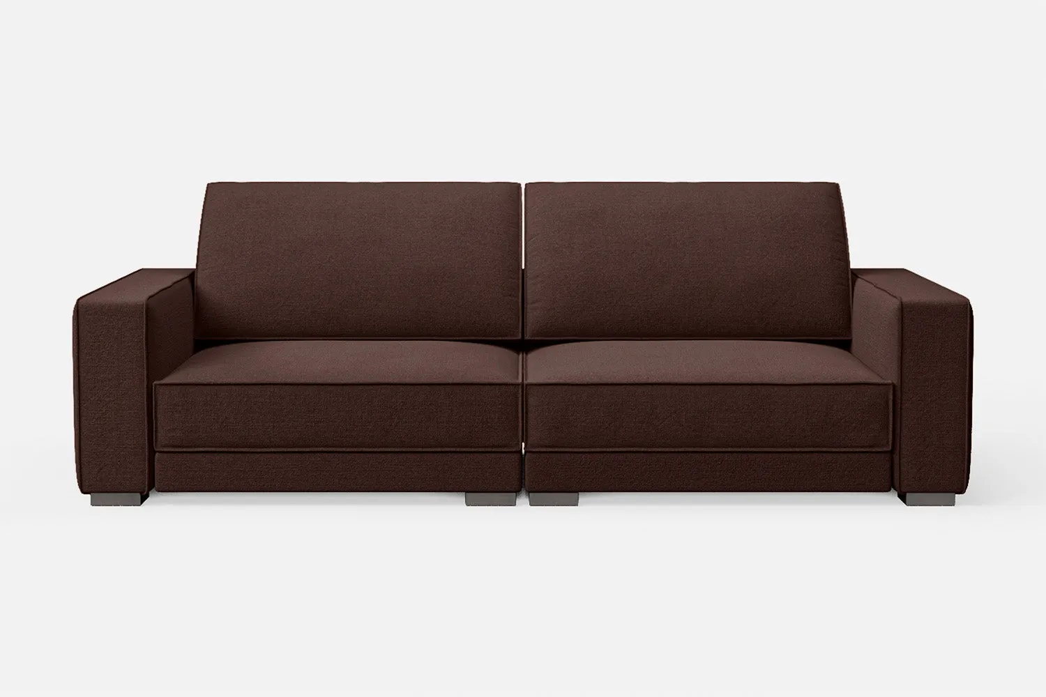 Bolzano 3 Seater Sofa Coffee Brown Linen Fabric