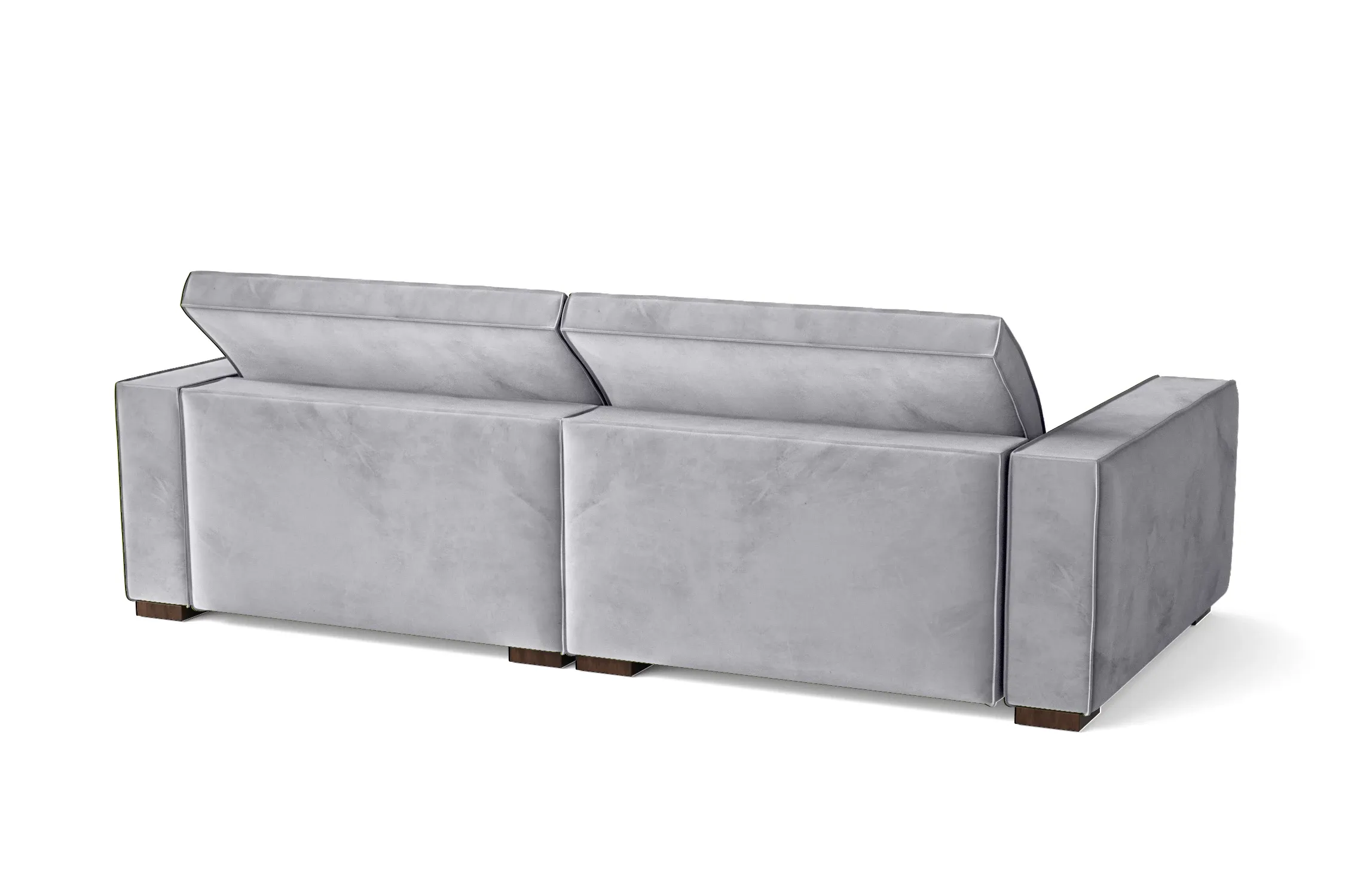 Bolzano 3 Seater Sofa Silver Velvet