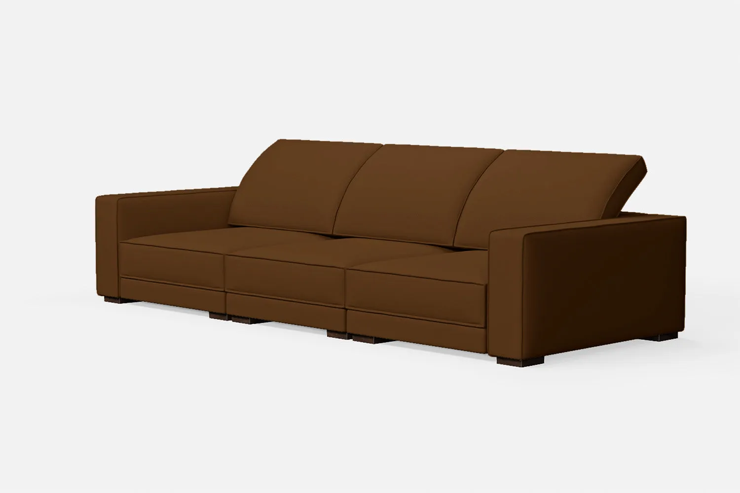 Bolzano 4 Seater Sofa Walnut Brown Leather