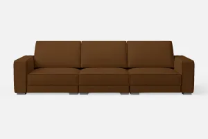 Bolzano 4 Seater Sofa Walnut Brown Leather