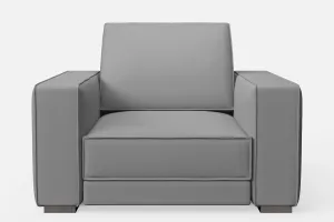 Bolzano Armchair Grey Leather