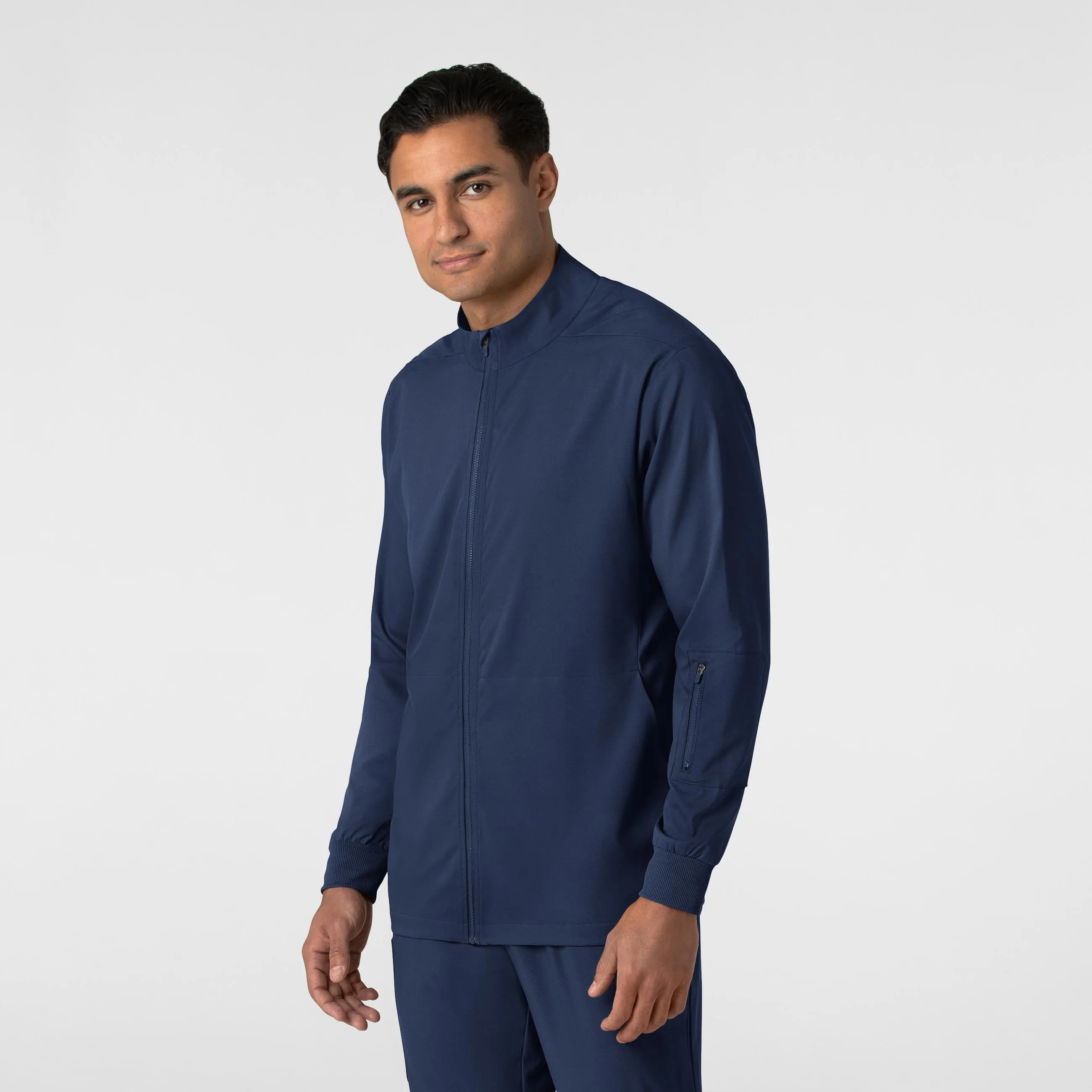 Boundless Men's Warm Up Scrub Jacket - Navy