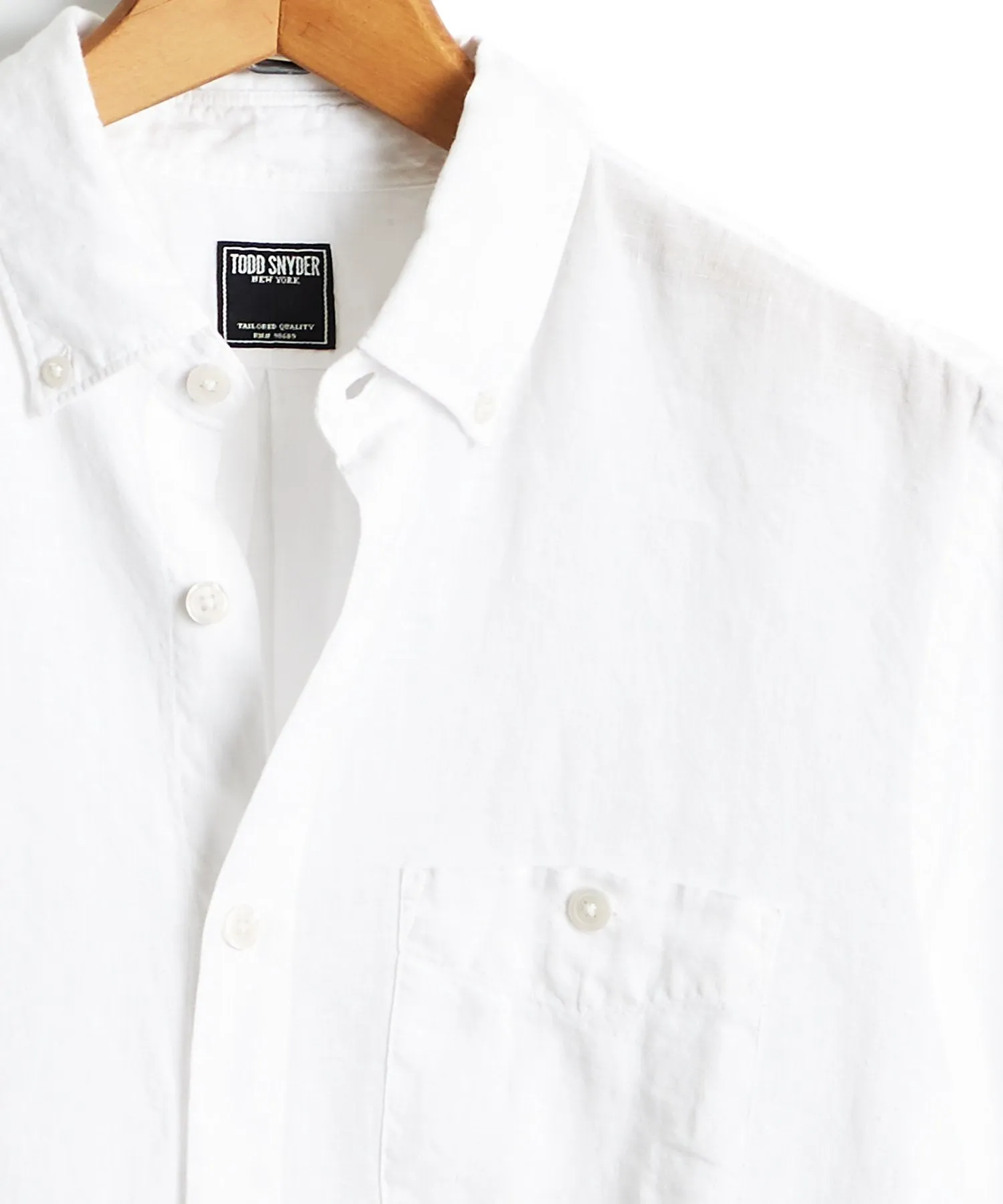 Button Down Linen Shirt in White