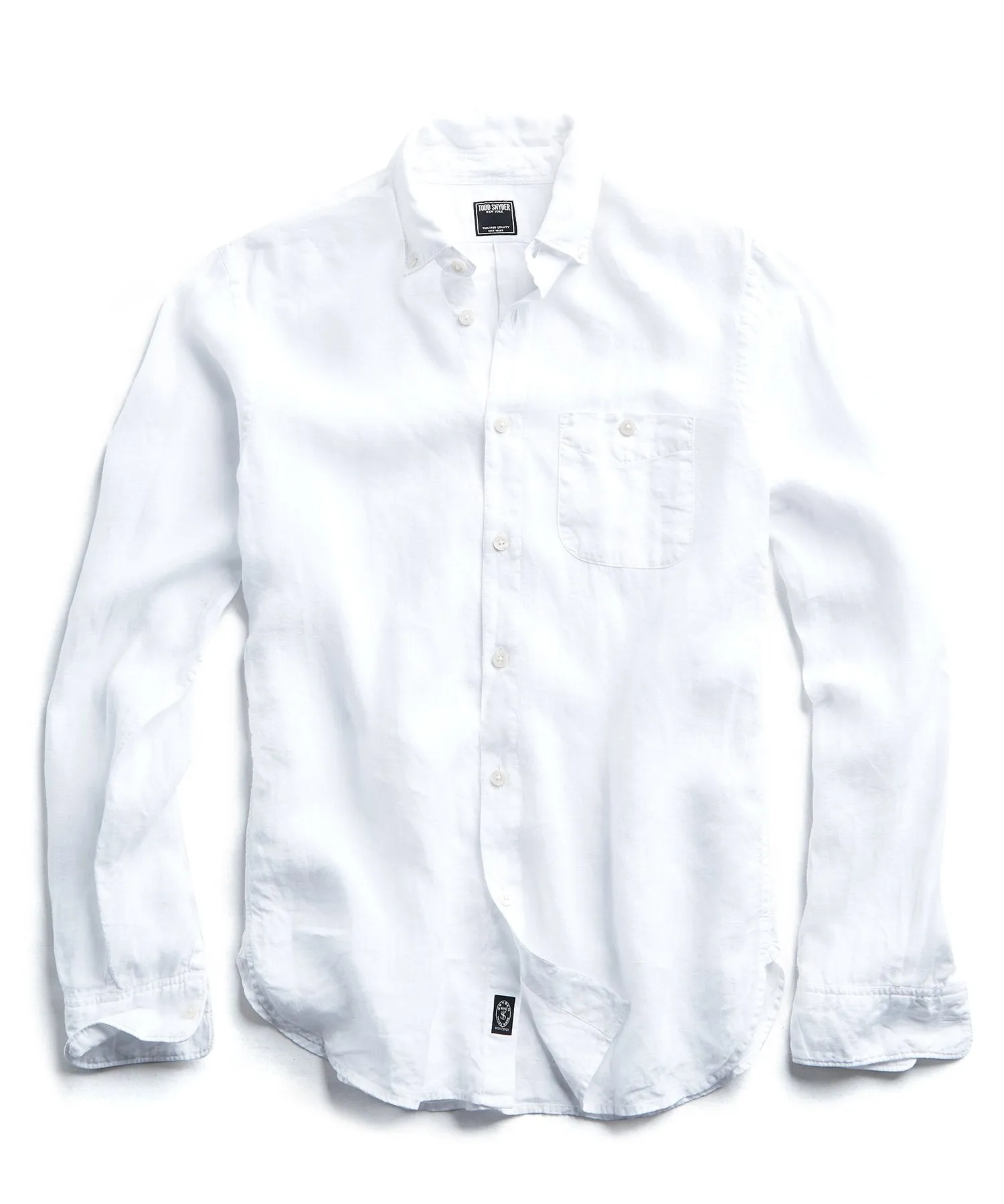 Button Down Linen Shirt in White