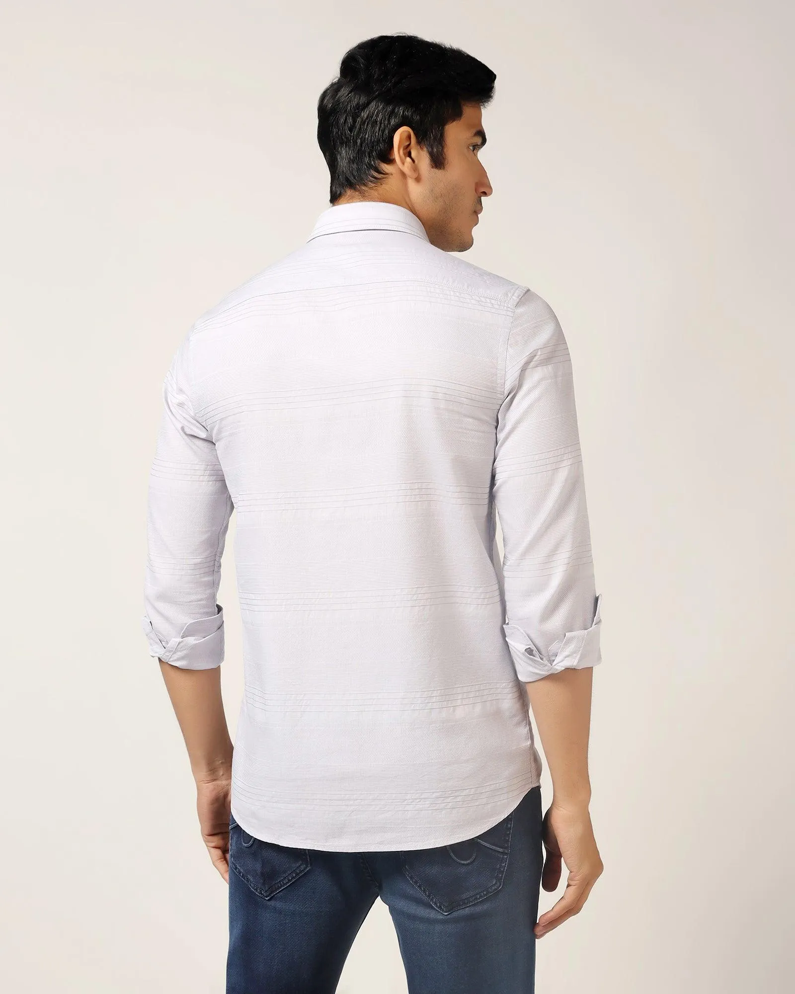 Casual Grey Textured Shirt - Newton