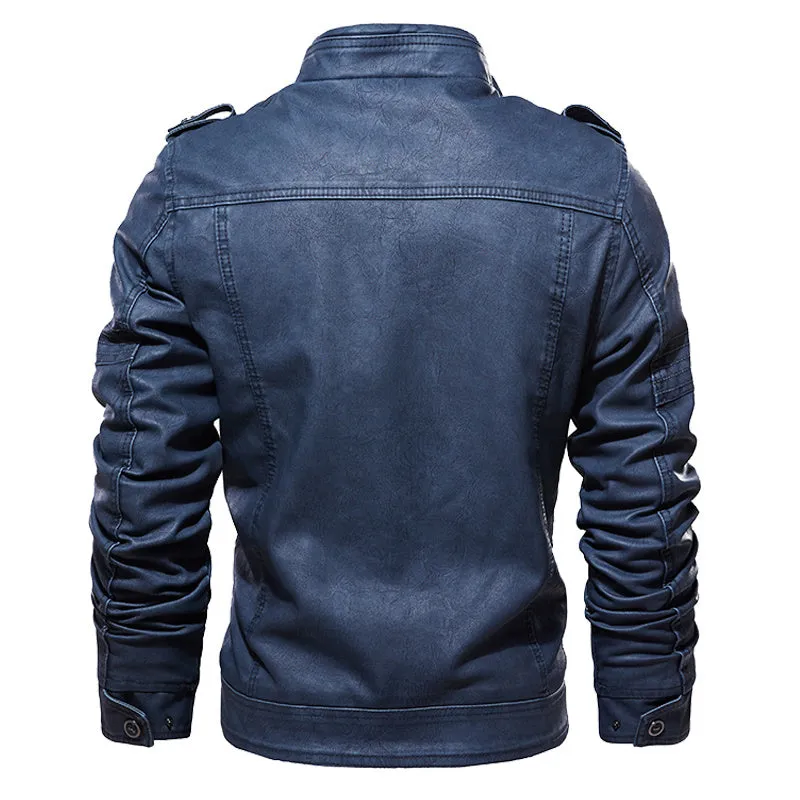 casual leather jacket for men