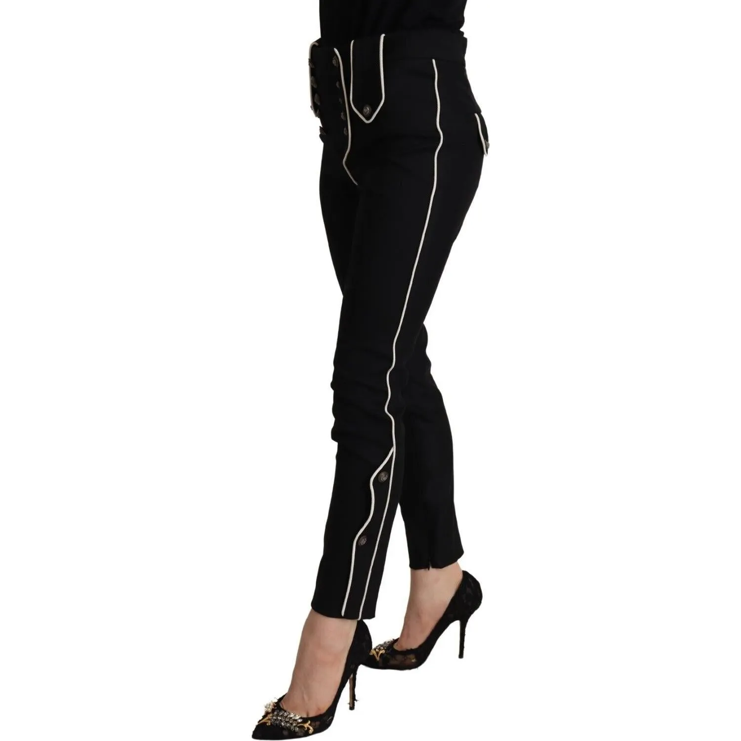 Dolce & Gabbana Elegant High Waisted Slim Fit Trousers