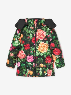 Dolce & Gabbana Girls Down Padded Rose Jacket in Multicolour