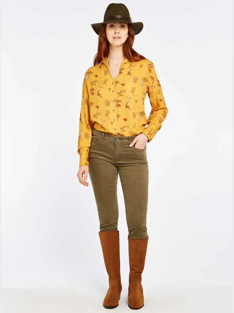 DUBARRY Honeysuckle Ladies Skinny Pincord Jeans - Dusky Green