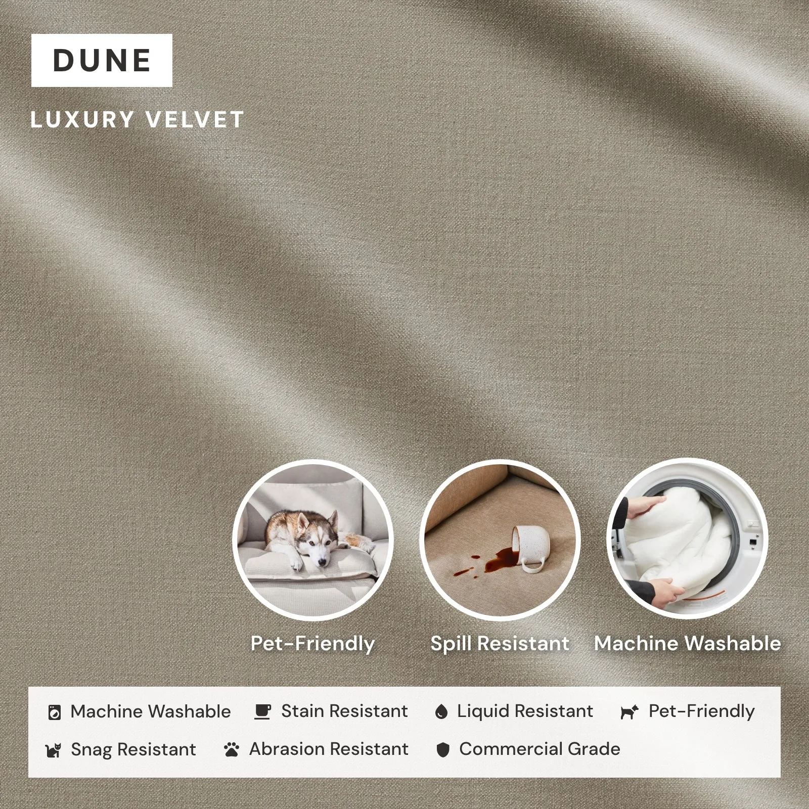 Elevate Comfort Layer Set for End Chair | Luxury Velvet in Dune