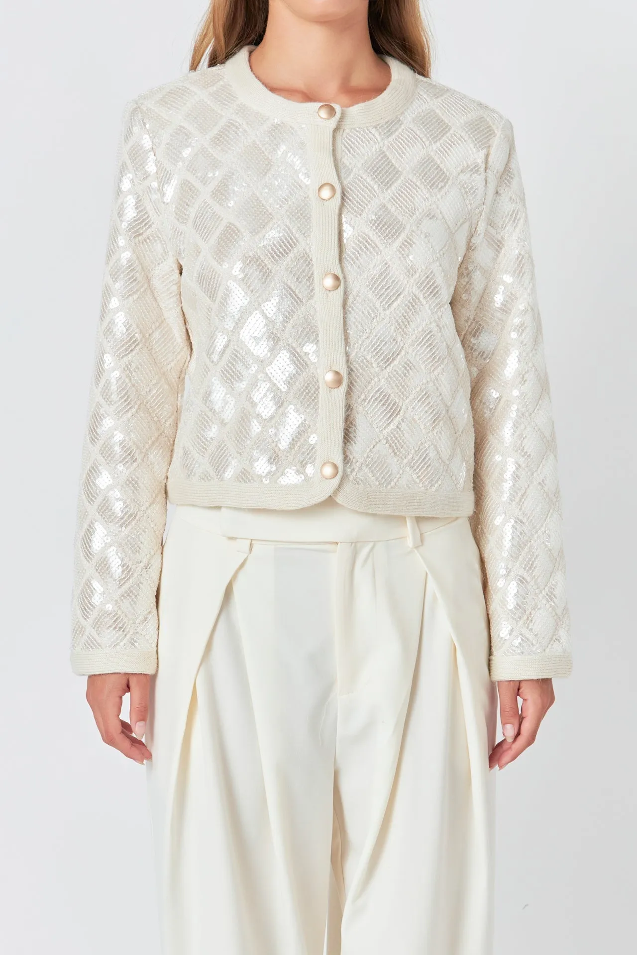 Endless Rose - Sequin Patchwork Crochet Jacket