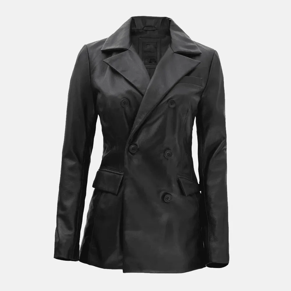 Esme Echelon Women's  Leather Blazer Jacket