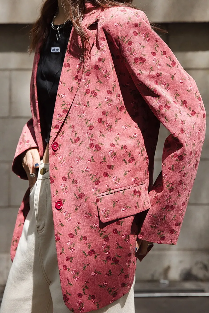 Floral Casual Blazer & High-End Niche Suit with Slim Fit