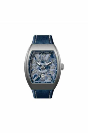 franck muller vanguard camouflage blue 44mm titanium men's watch