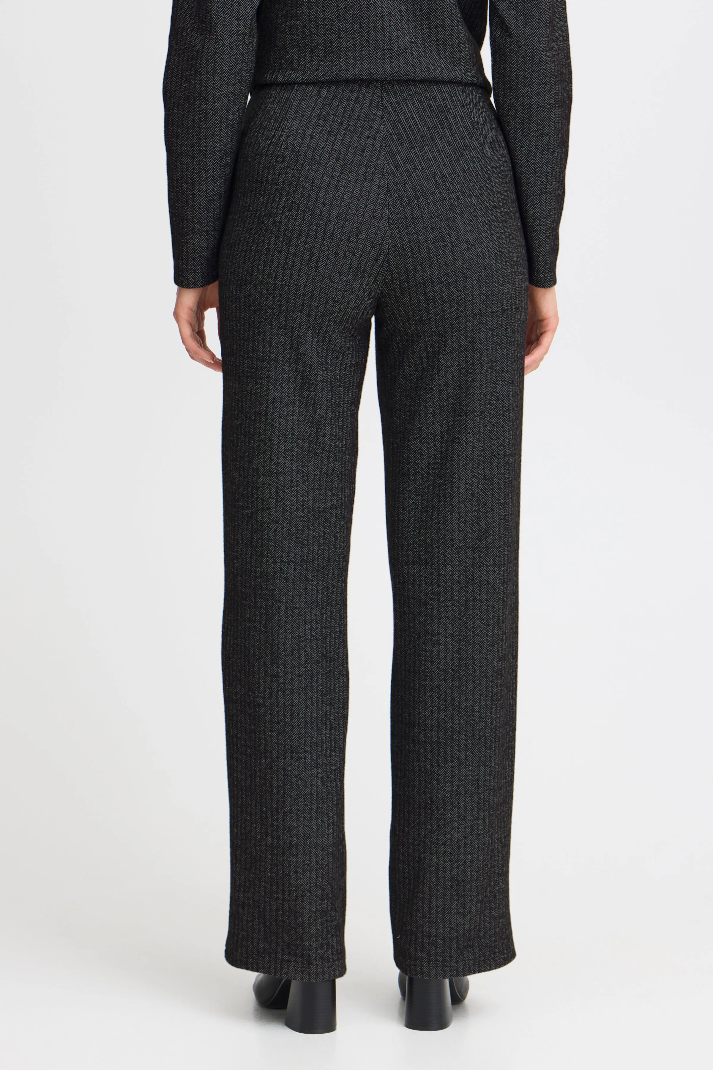 Fransa Grey/Black Herringbone warm trousers 32" leg 20614760