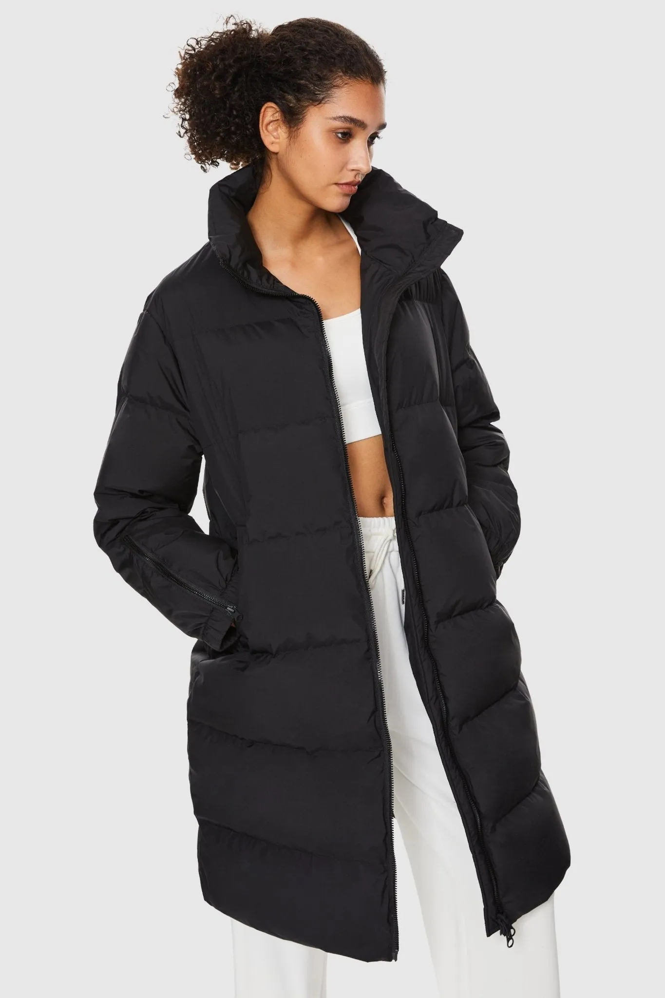 High Collar Long-sleeve Puffer Jacket