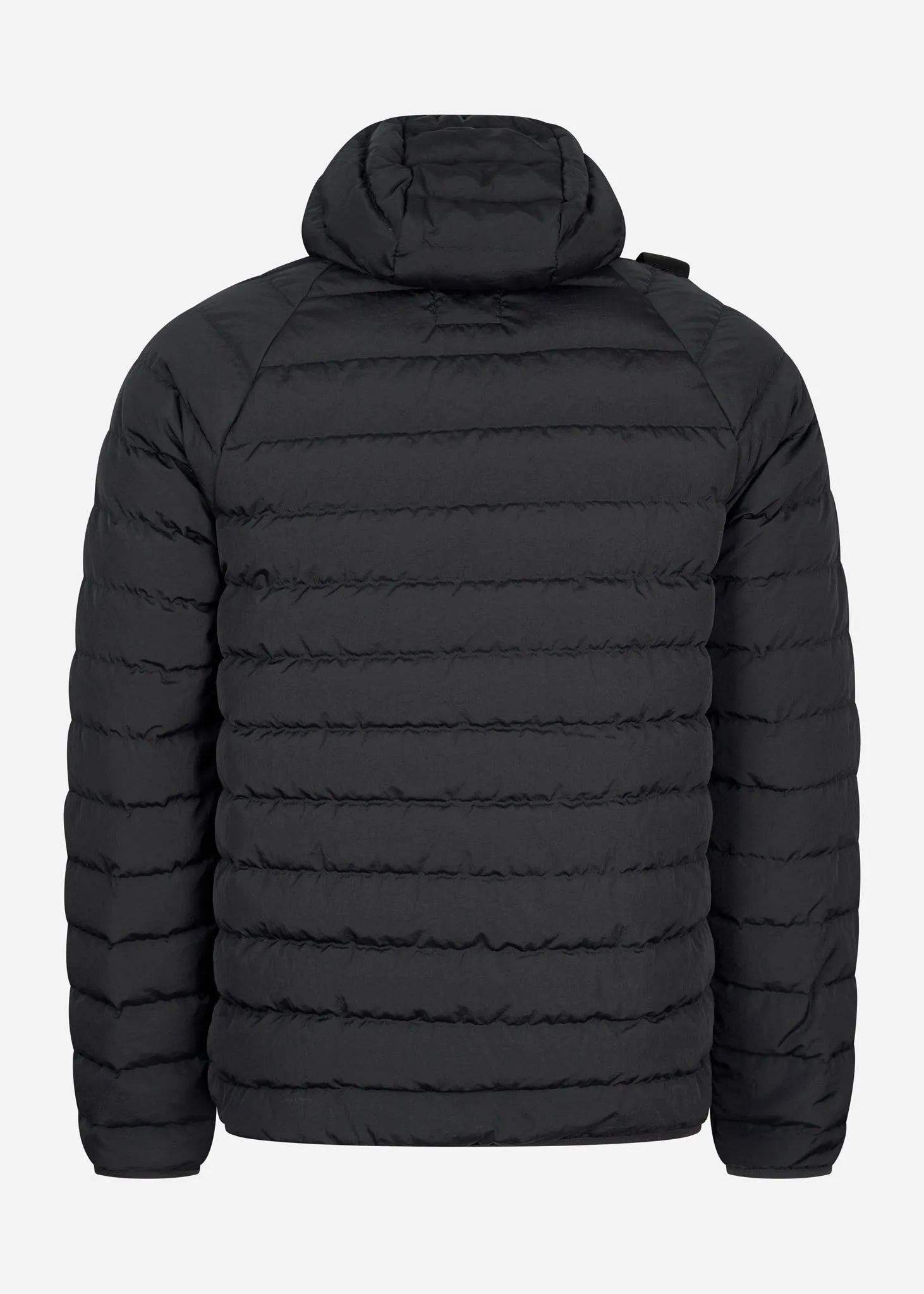 Hooded down jacket - jet black