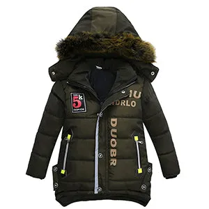 Hooded Warm Winter Boys Coat - Free shipping to North America