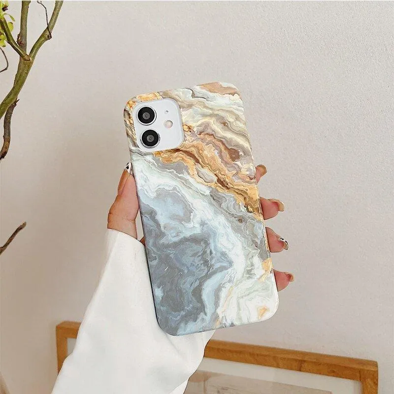 Ideo Marble Prints Impact Resistant Slim iPhone Case