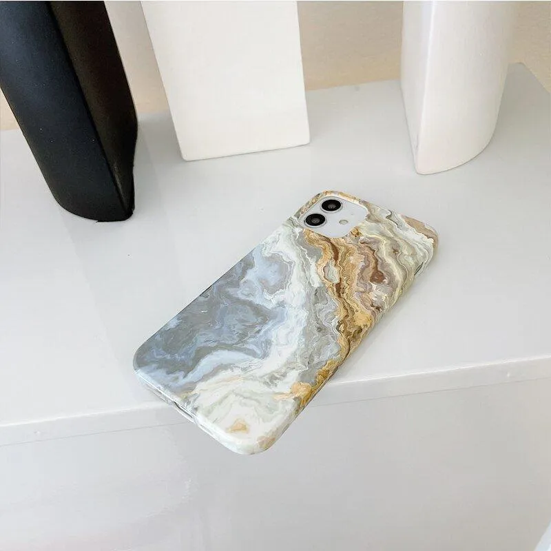 Ideo Marble Prints Impact Resistant Slim iPhone Case