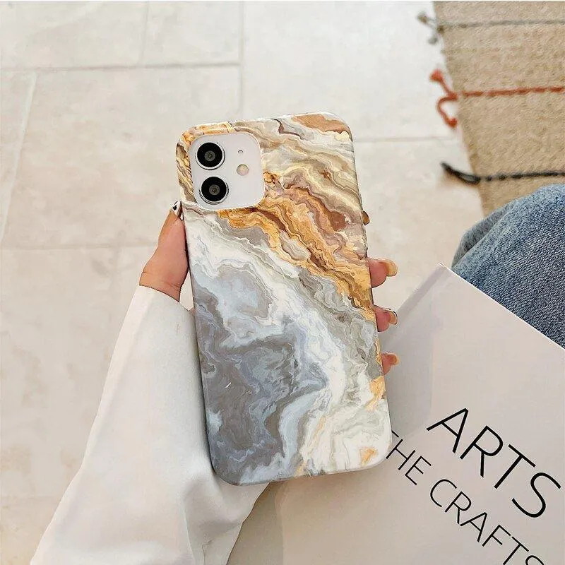 Ideo Marble Prints Impact Resistant Slim iPhone Case