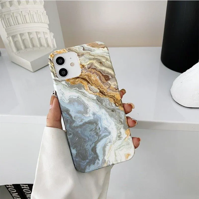 Ideo Marble Prints Impact Resistant Slim iPhone Case