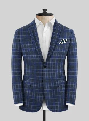 Italian Narodo Blue Wool Jacket