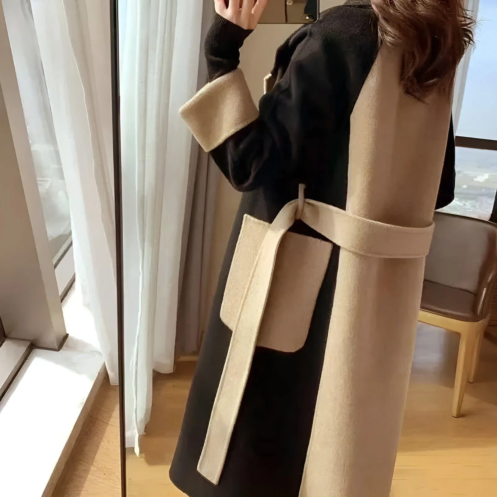 Jolina Mantel – Stilvoller Winter-Trenchcoat mit Taschen für Damen