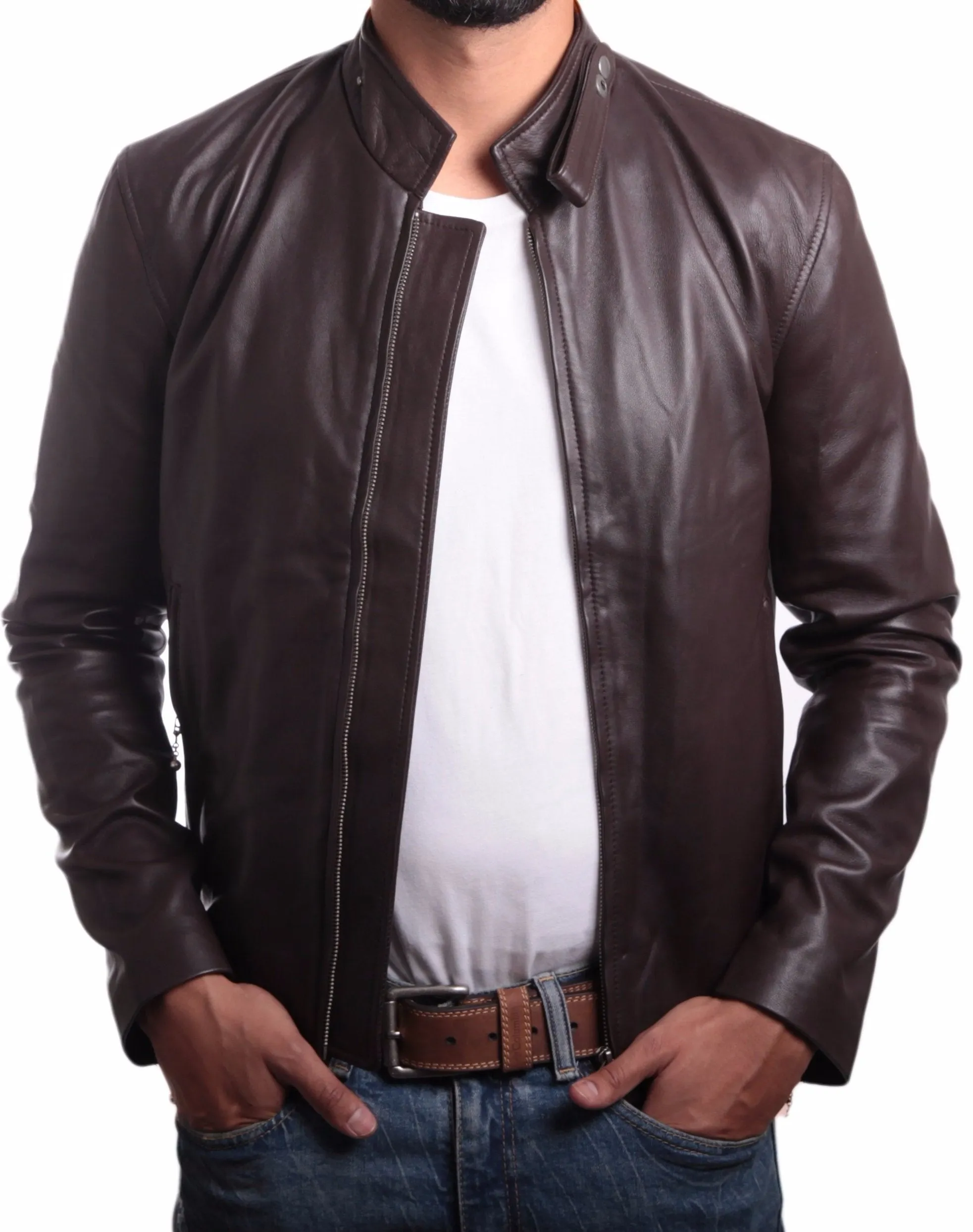 Jordan Mens Leather Jacket