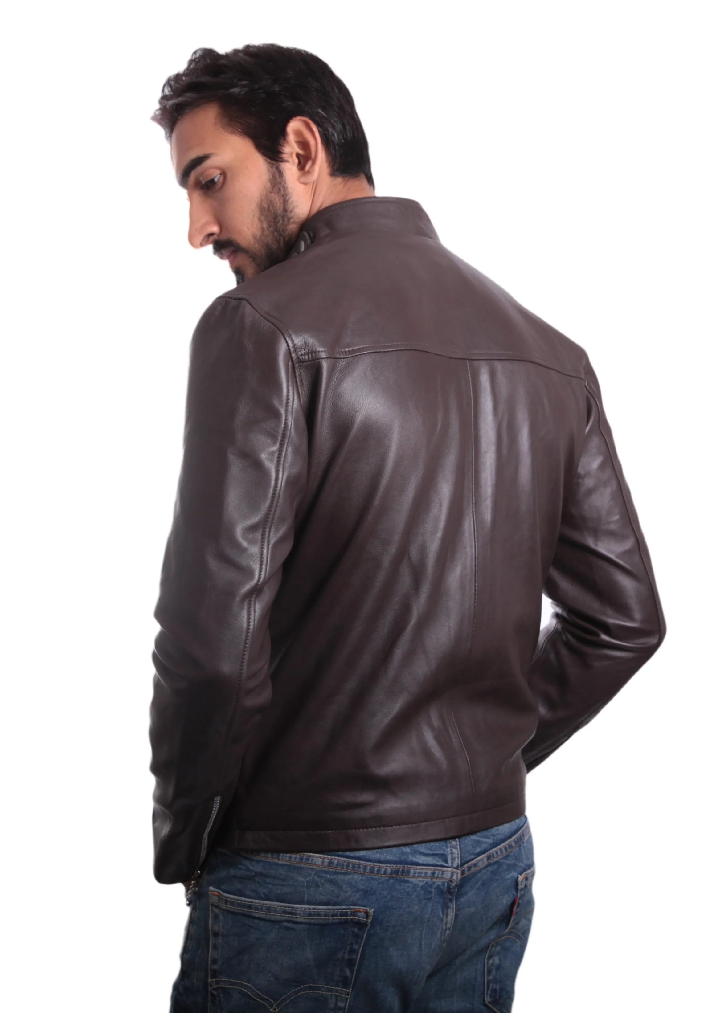 Jordan Mens Leather Jacket