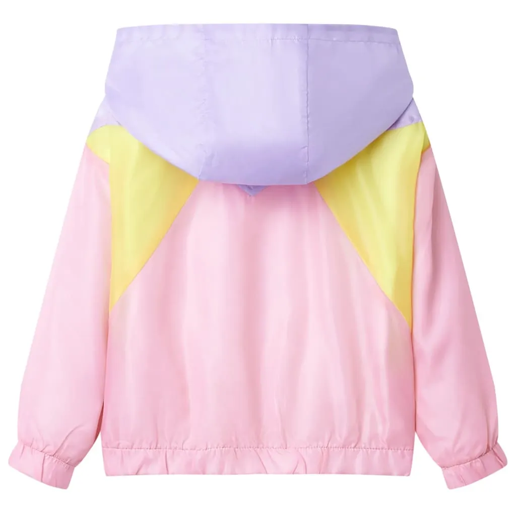 Kids' Multicolour Hooded Jacket with Zip - Size 104 | Warm and Stylish Children's Outerwear for Ages 3-4