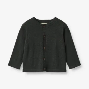 Knit Cardigan Sølve | Baby - black coal