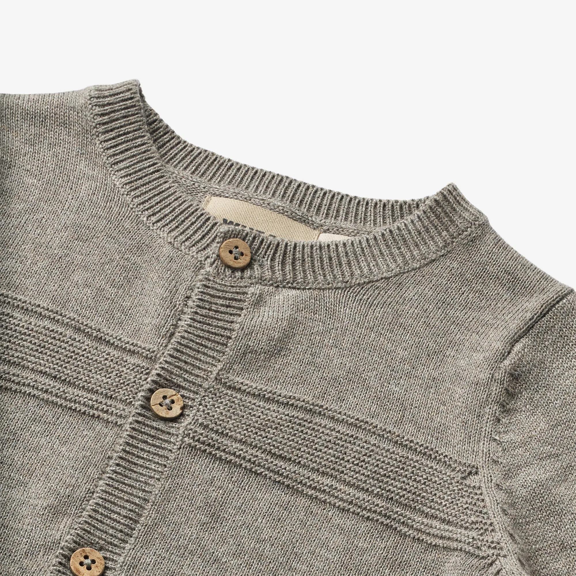 Knit Cardigan Sofus - warm grey melange